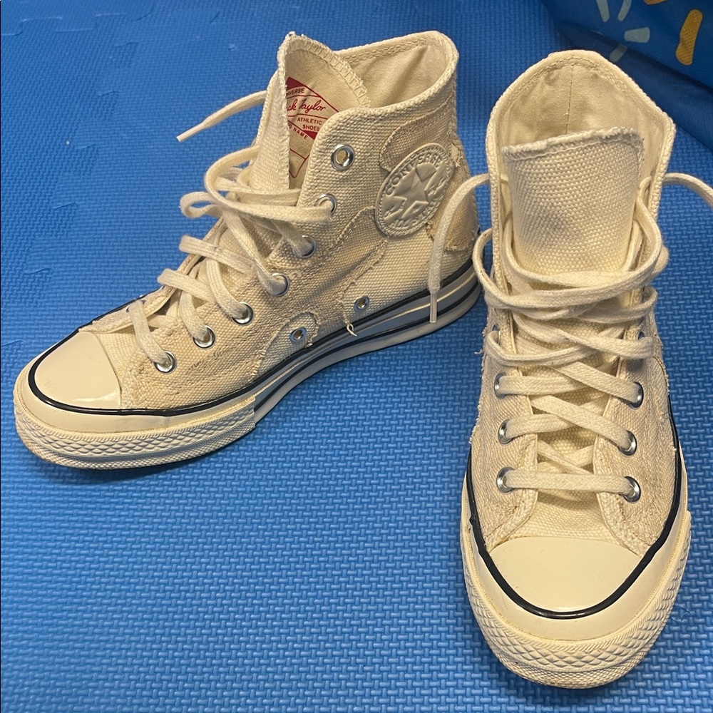 Converse High-Top Sneakers in Beige